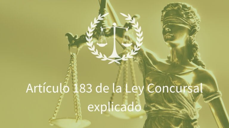 Artículo 183 de la Ley Concursal explicado